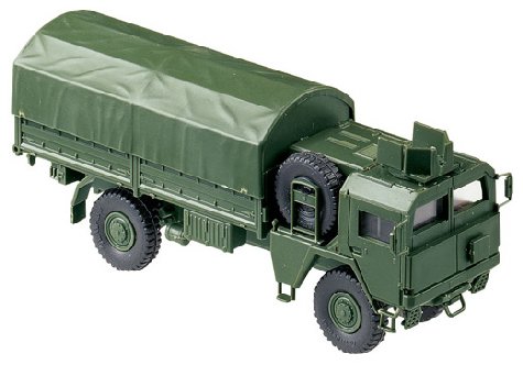 Image 0 of Herpa Minitanks1/87 MAN 451/461 German Armored Truck w/Canvas-Type Cover (Olive 