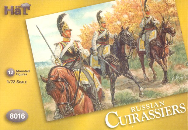 Hat 1/72 Napoleonic Russian Cuirassiers & Horses (24)