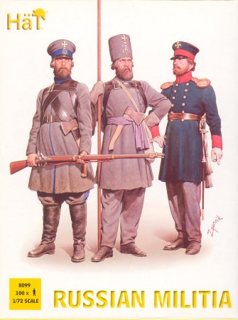 Hat 1/72 Napoleonic Russian Militia (100) 