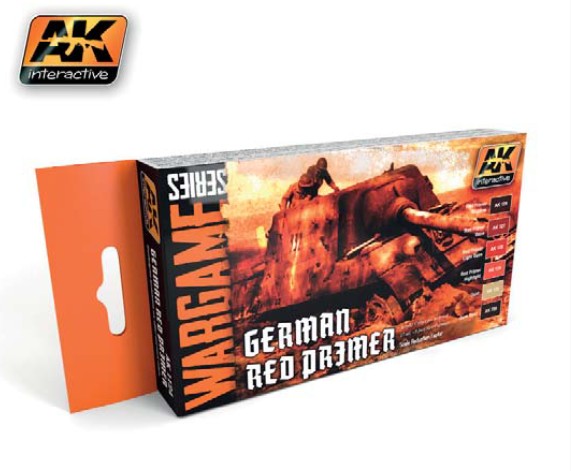 AK Interactive Wargame Series: German Red Primer Acrylic Paint Set (6 Colors) 17
