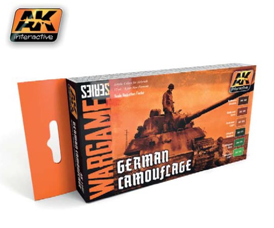 Image 0 of AK Interactive Wargame Series: German Camouflage Acrylic Paint Set (6 Colors) 17