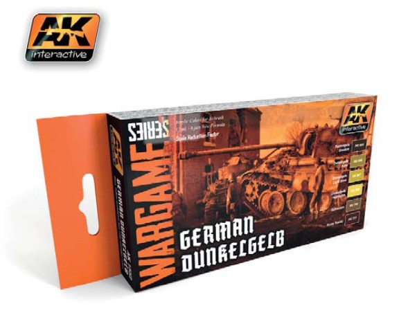 Image 0 of AK Interactive Wargame Series: German Dunkelgelb Acrylic Paint Set (6 Colors) 17