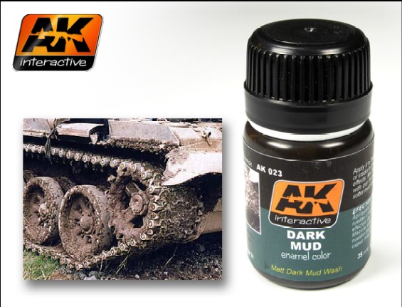 Image 0 of AK Interactive Dark Mud Enamel Paint 35ml Bottle