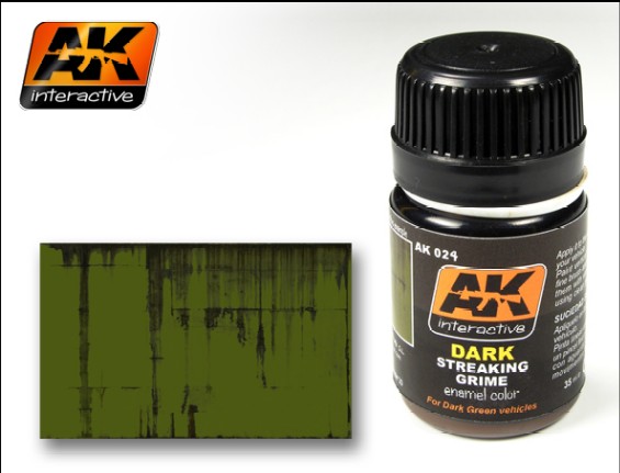 Image 0 of AK Interactive Dark Streaking Grime Enamel Paint 35ml Bottle