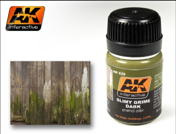 Image 0 of AK Interactive Slimy Grime Dark Enamel Paint 35ml Bottle