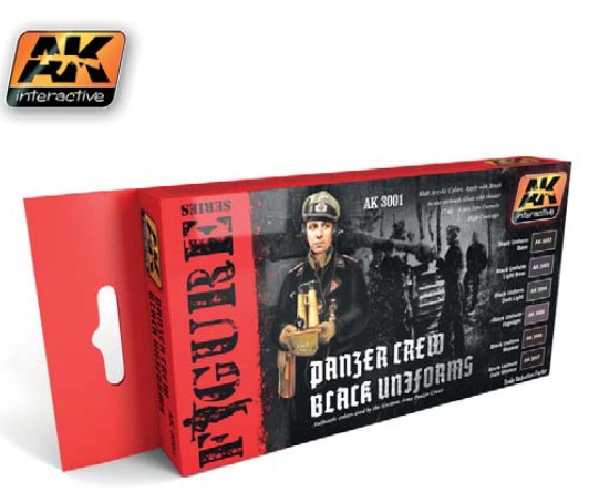 Image 0 of AK Interactive Figure Series: Panzer Crew Black Uniforms Acrylic Paint Set (6 Co