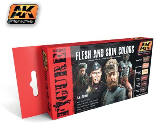 Image 0 of AK Interactive Figure Series: Flesh & Skin Colors Acrylic Paint Set (6 Colors) 1