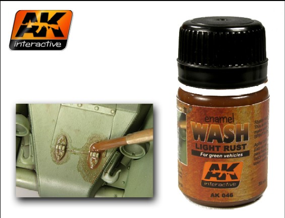 Image 0 of AK Interactive Light Rust Wash Enamel Paint 35ml Bottle
