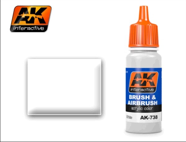 Image 0 of AK Interactive White Acrylic Paint 17ml Bottle