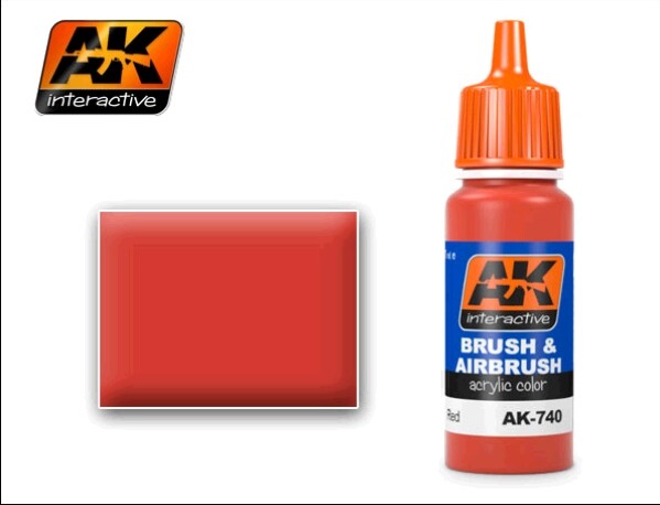 AK Interactive Red Acrylic Paint 17ml Bottle