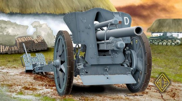 Image 0 of Ace Plastic Models 1/72 German leFH18/18M 105mm Field Howitzer