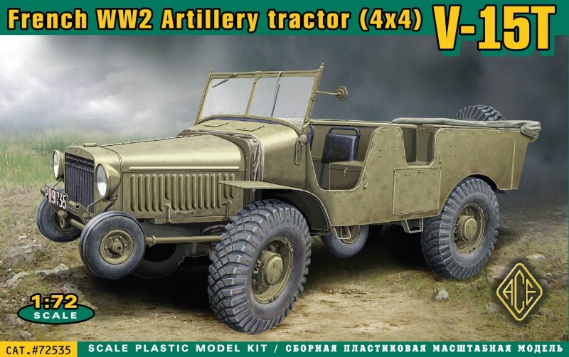 Image 0 of Ace Plastic Models 1/72 V15T 4x4 WWII French Artillery Tractor