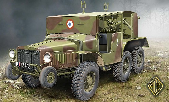 Image 0 of Ace Plastic Models 1/72 W15T CC 6x6 French Tank Hunter