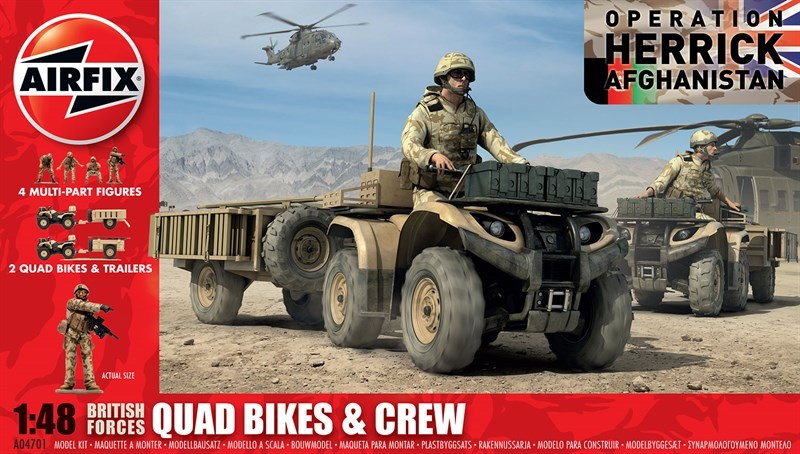 Image 0 of Airfix 1/48 British Forces Quad Bikes (2) & 4/ Crew