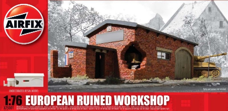 Image 0 of Airfix 1/76 European Ruined Workshop Resin Ready-Built Unpainted (D)