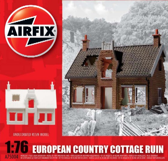 Image 0 of Airfix 1/76 European Ruined County Cottage Resin Ready-Built Unpainted (D)