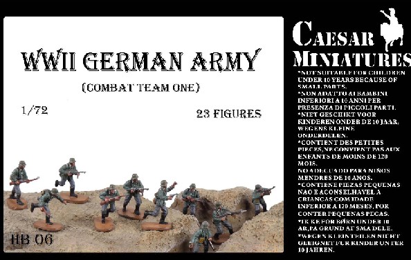 Image 0 of Caesar Miniatures 1/72 WWII German Army Combat Team One (23)