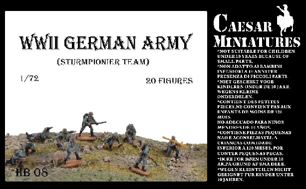 Caesar Miniatures 1/72 WWII German Army Sturmpionier Team (20)