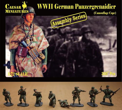 Caesar Miniatures 1/72 WWII German Panzergrenadier Camouflage Cape (16 multi-pos