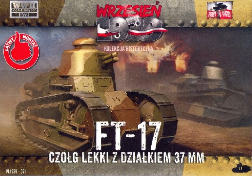 Image 0 of First To Fight  1/72 FT17 Light Tank w/Round Turret & 37mm Gun