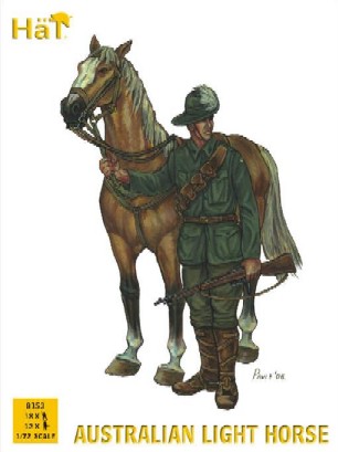 Hat 1/72 WWI Australian Light Horse (18 Mtd, 12 Foot, 21 Horses)