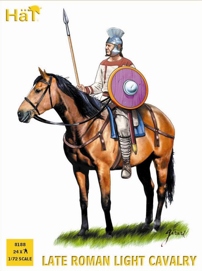 Hat 1/72 Late Roman Light Cavalry & Horses (24)