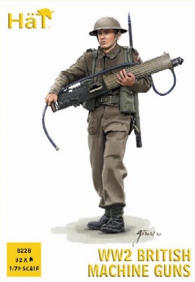 Image 0 of Hat 1/72 WWII British Machine Gun Team (32 & 4 Heavy Guns)