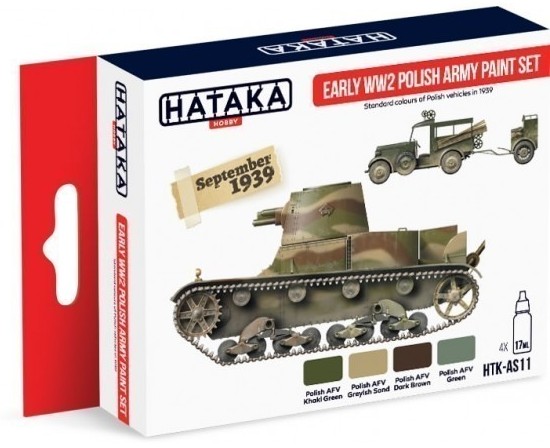 Image 0 of Hataka Hobby Early WWII Polish Army Paint Set (4 Colors) 17ml Bottles