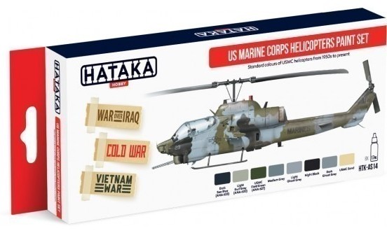 Hataka Hobby US Marine Corps Helicopters Paint Set (8 Colors) 17ml Bottles