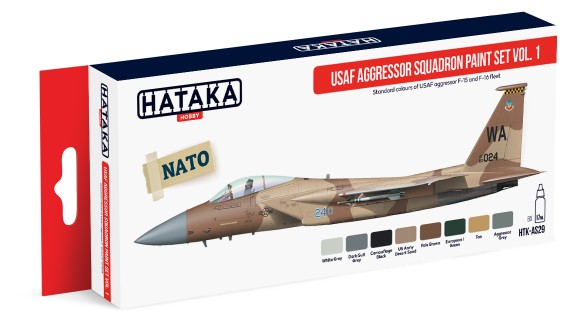 Image 0 of Hataka Hobby USAF Aggressor Squadron F15/F16 Fleet Vol.1 Paint Set (8 Colors) 17