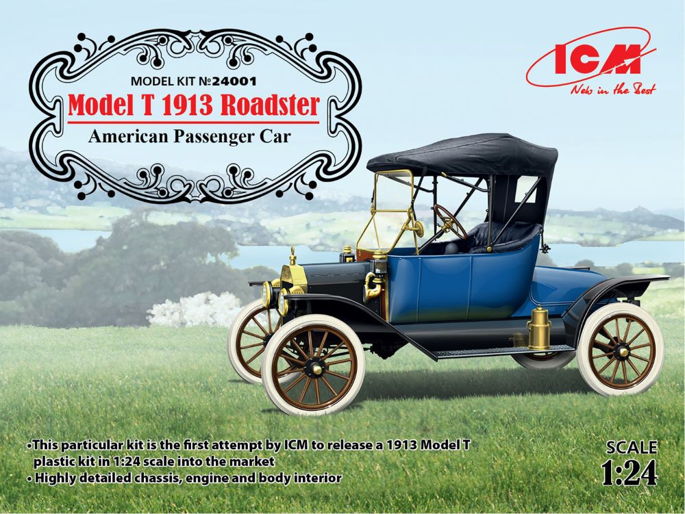 ICM Models 1/24 Model T 1913 Roadster American Passenger Car