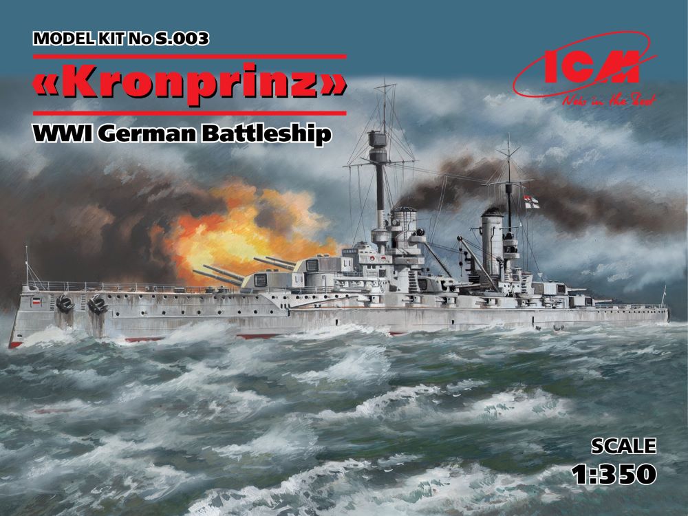 Image 0 of ICM Models 1/350 WWI German Kronprinz Battleship