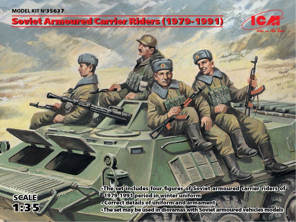 Image 0 of ICM Models 1/35 Soviet Armored Carrier Riders 1979-1991 (4)