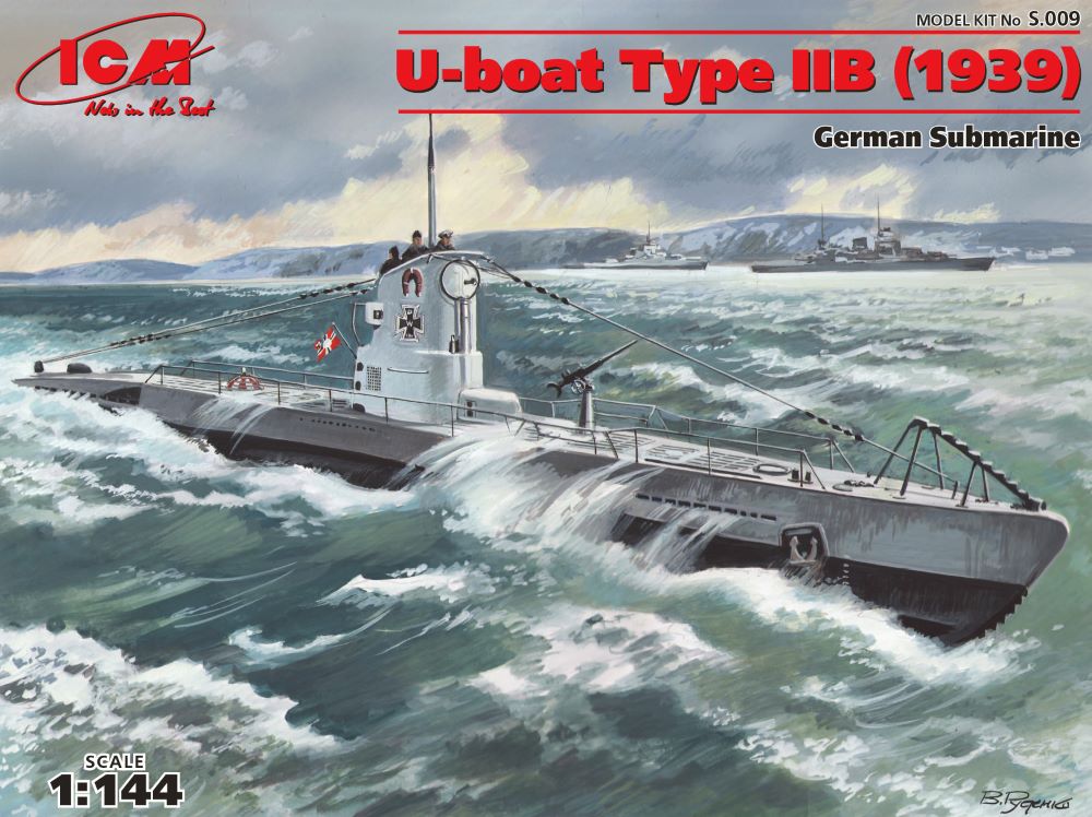 Image 0 of ICM Models 1/144 U-Boat Type IIB German Submarine 1939