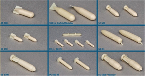 Image 0 of Italeri 1/72 WWII German Aircraft Weapons Set #2 (Resin) (D)