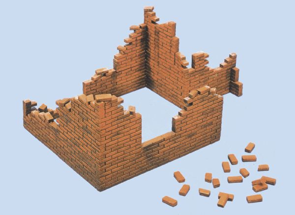 Italeri 1/35 Brick Walls Plastic Accessory Set 405