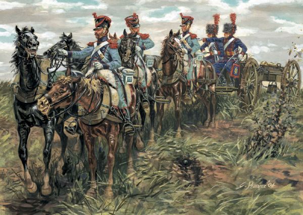 Image 0 of Italeri 1/32 Napoleonic War 1815: French Line Guard Artillery (5 Figs, 6 Horses 