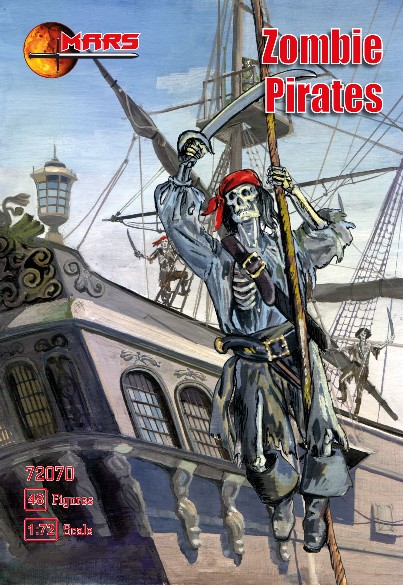 Image 0 of Mars Figures 1/72 Zombie (Skeleton) Pirates (48)