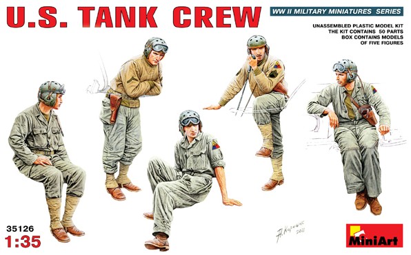 Image 0 of Miniart Models 1/35 US Tank Crew (5)