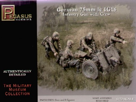 Image 0 of Pegasus  1/72 German 75mm le IG18 Infantry Gun