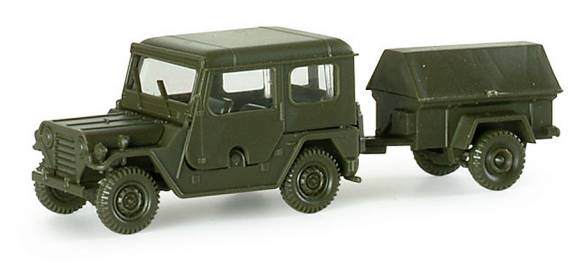 Image 0 of Herpa Minitanks 1/87 M151 Ford Mutt w/Supply Trailer