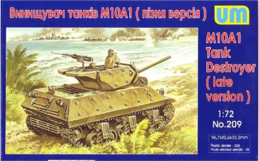 Unimodels Plastic Model Kit 1/72 M10A1 Late Tank Destroyer