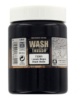 Vallejo Paints 200ml Bottle Black Wash