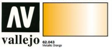 Vallejo Paints 60ml Bottle Metallic Orange Premium