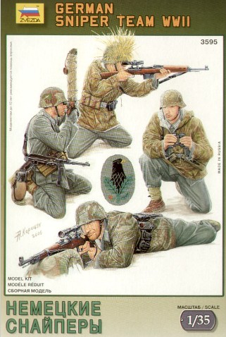 Image 0 of Zvezda 1/35 WWII German Sniper Team (4)