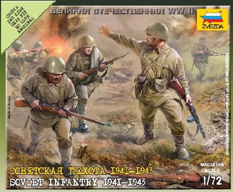 Image 0 of Zvezda 1/72 Soviet Infantry 1941-43 (10) (Snap)