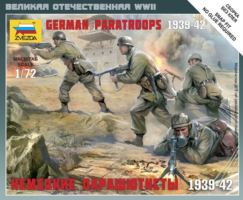 Image 0 of Zvezda 1/72 German Paratroopers 1939-42 (4) (Snap)