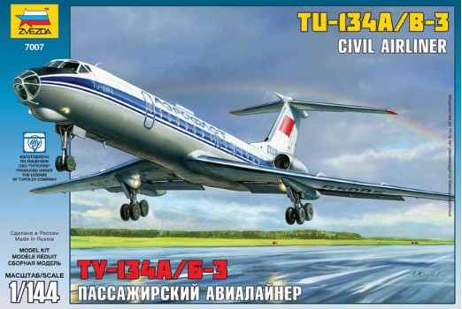 Image 0 of Zvezda 1/144 Tu134A/B3 Russian Civil Airliner