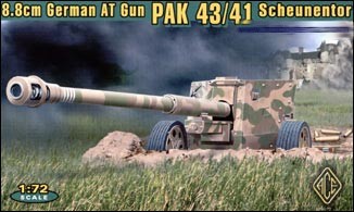 Image 0 of Ace Plastic Models 1/72 German Scheunentor 8.8cm Pak 43/41 AA Gun