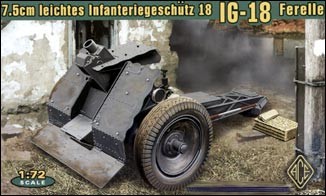 Image 0 of Ace Plastic Models 1/72 German 7.5cm Light Infantry IG18 Ferelle Gun